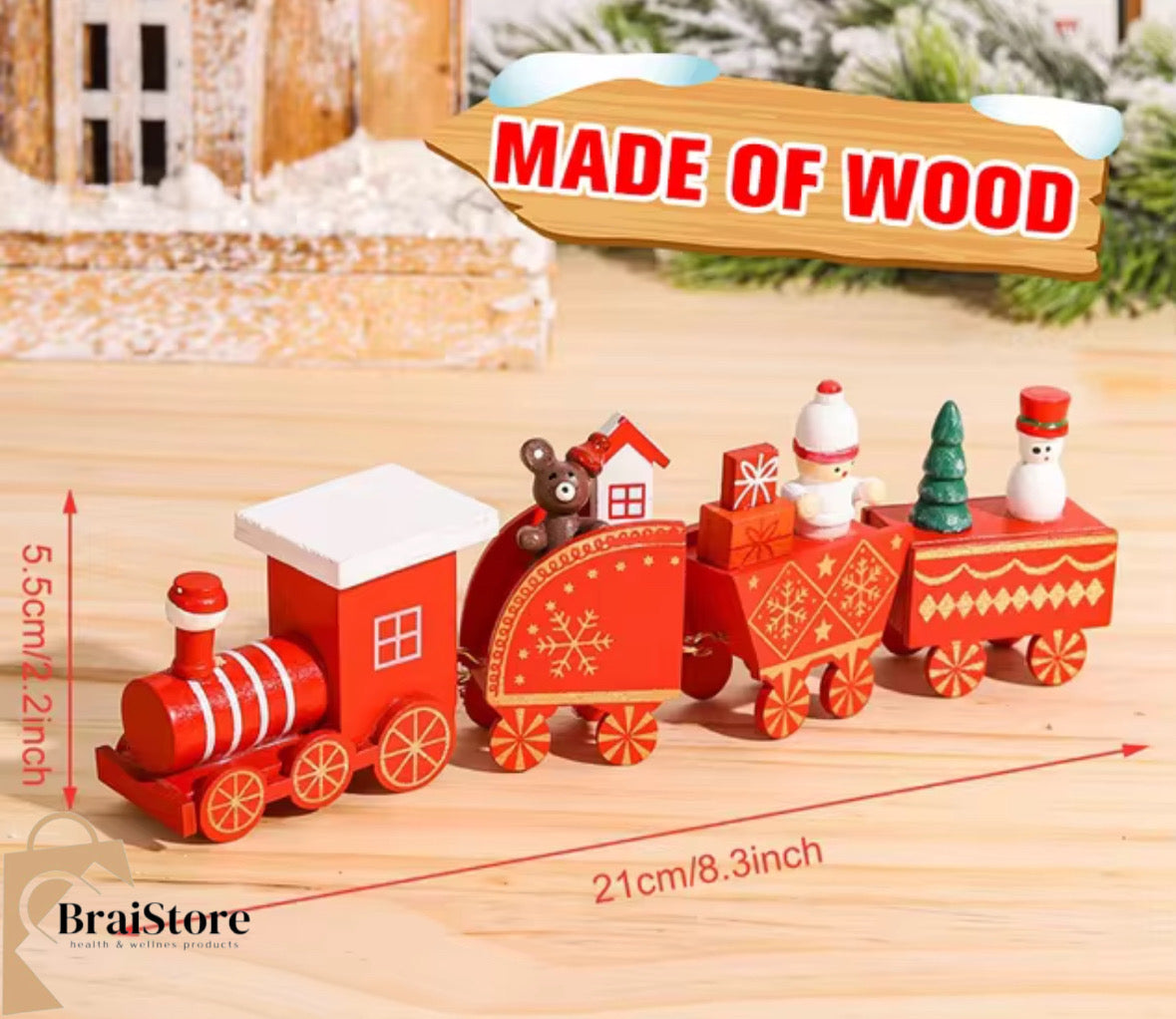 Mini Tren Navidad De Madera™️