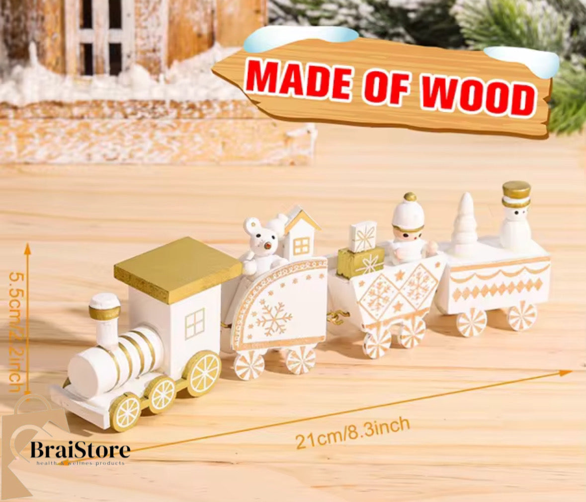 Mini Tren Navidad De Madera™️